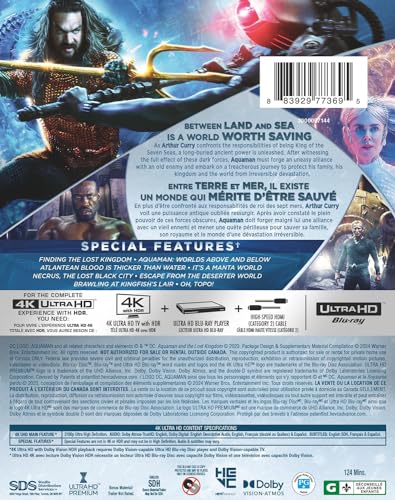 Aquaman and the Lost Kingdom (BIL/4K Ultra HD) [Blu-ray]