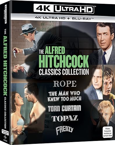 The Alfred Hitchcock Classics Collection (Rope / The Man Who Knew Too Much / Torn Curtain / Topaz / Frenzy) - 4K