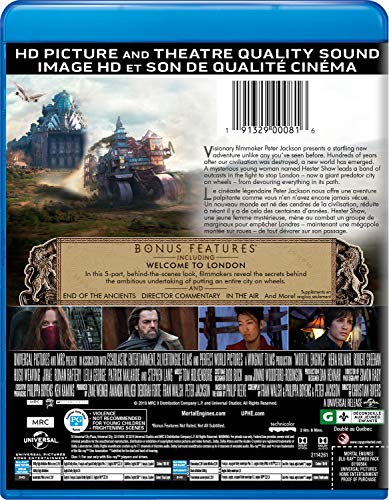 Mortal Engines [Blu-ray + DVD ] (Bilingual)