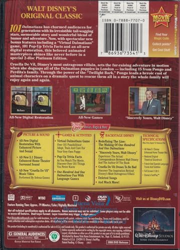 101 Dalmatians (2-Disc Platinum Edition) (Bilingual)