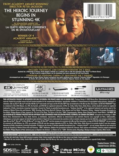 The Lord of the Rings: The Fellowship of Ring (Extended & Theatrical) [Steelbook] - 4K