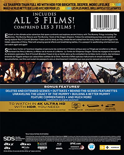 The Mummy Trilogy - 4K/Blu-Ray