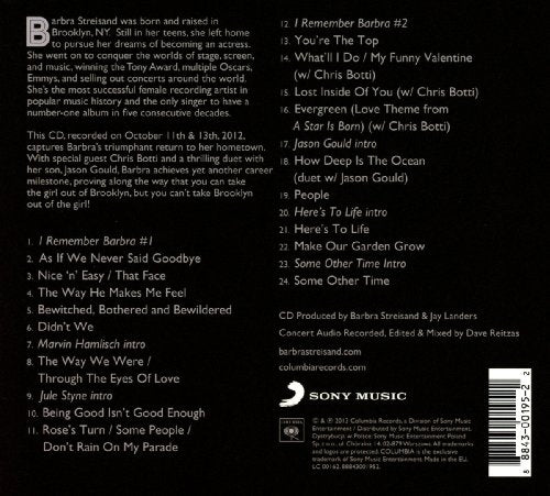 Barbra Streisand / Back To Brooklyn - CD