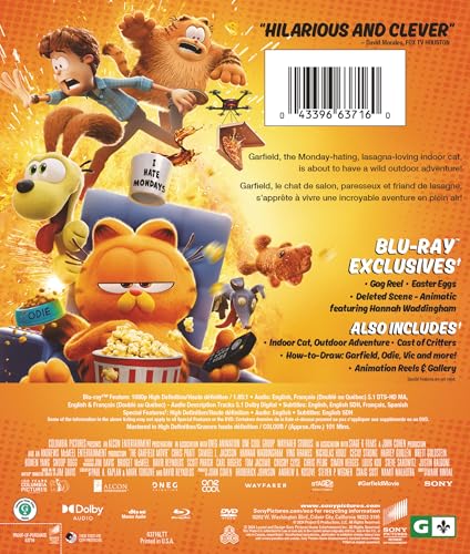 The Garfield Movie - Blu-Ray/DVD