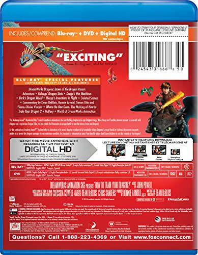 How To Train Your Dragon 2 ICON (Bilingual) [BD + DVD + Digital Copy] [Blu-ray]