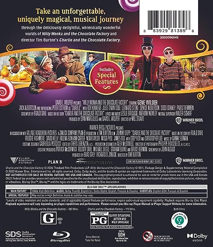 Willy Wonka and the Chocolate Factory + Charlie and the Chocolate Factory - Blu-Ray