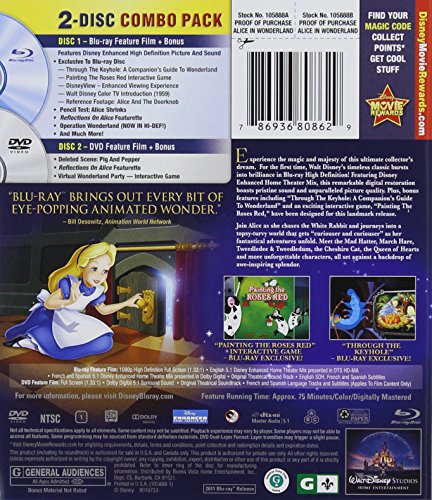 Alice in Wonderland (60th Anniversary Edition) [Blu-ray + DVD]