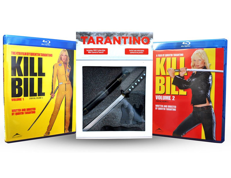 Kill Bill Volume One and Two (2 Pack) With Collectible Tarantino Samurai Sword (Plastic) (Blu-Ray)