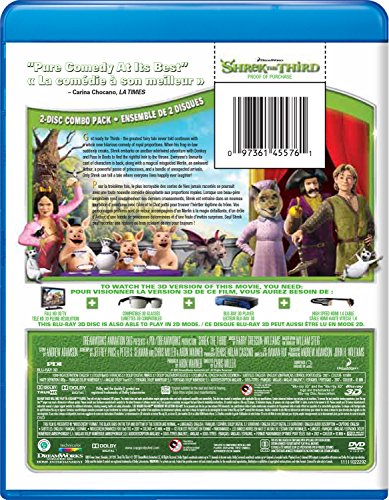 Shrek The Third 3D/DVD Combo [Blu-ray] (Bilingual)