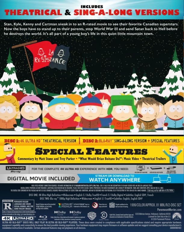 South Park: Bigger, Longer & Uncut - 4K/Blu-Ray