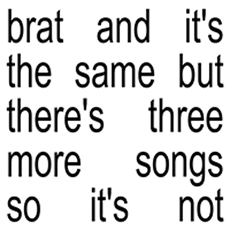 Charli XCX / Brat and it’s the same but there’s three more songs so it’s not - CD