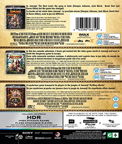 Jumanji (1995) + Jumanji: the Next Level + Jumanji: Welcome To the Jungle - 4K