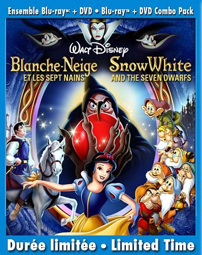 Snow White and the Seven Dwarfs (Two-Disc Blu-ray/DVD Combo, Bilingual Blu-ray Packaging) [Blu-ray]