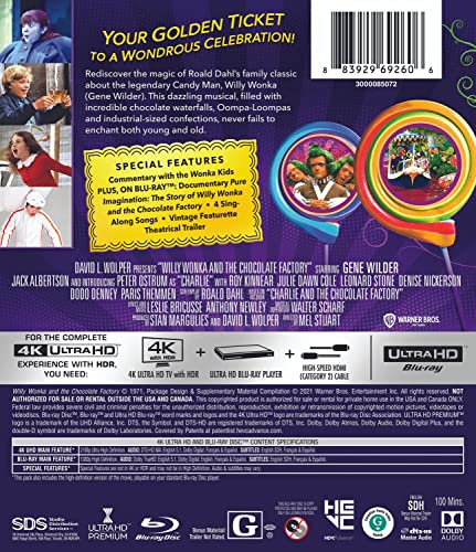 Willy Wonka & the Chocolate Factory - 4K/Blu-Ray