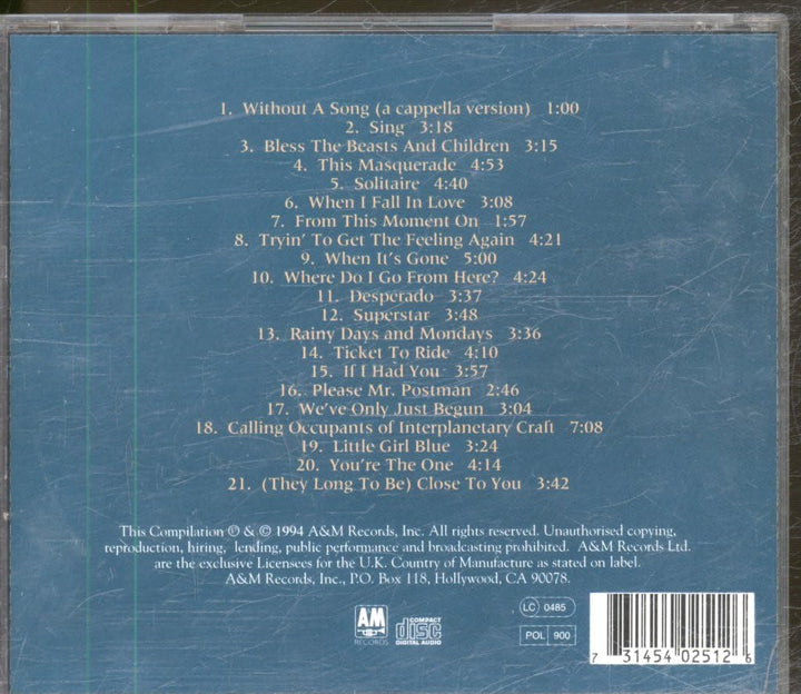 THE CARPENTERS - INTERPRETATIONS: 25TH ANNIVERSARY – ID Shop.ca