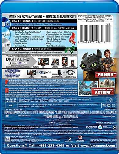 How to Train Your Dragon 2 (Deluxe Edition) [Blu-ray 3D + Blu-ray + DVD + Digital Copy] (Bilingual)