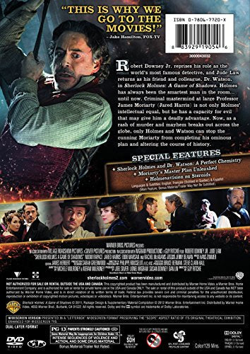 Sherlock Holmes: A Game of Shadows / Le Jeu des ombres (Bilingual) - DVD (Used)