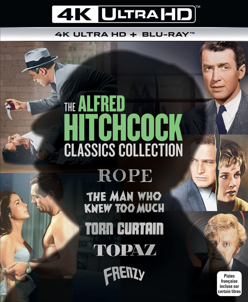 The Alfred Hitchcock Classics Collection (Rope / The Man Who Knew Too Much / Torn Curtain / Topaz / Frenzy) - 4K