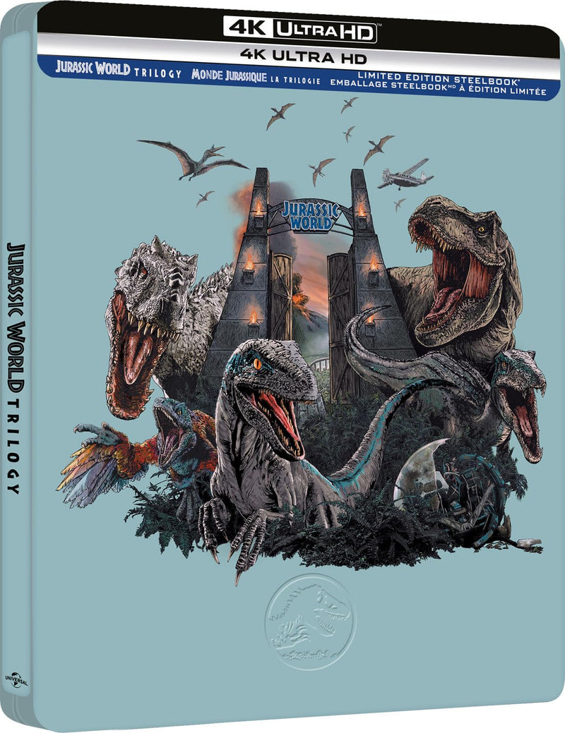 Jurassic World Trilogy: Limited Edition Steelbook - 4K/Blu-Ray
