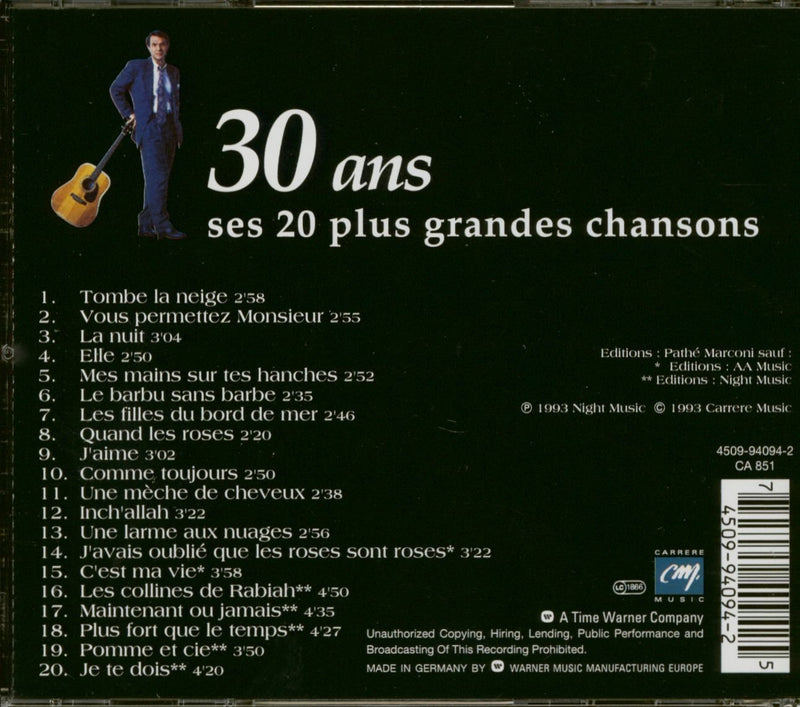 30 Ans Ses 20 Plus Grands Chansons