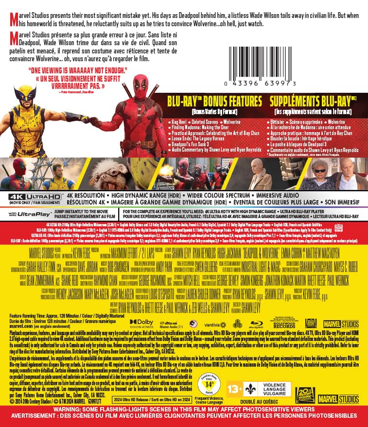 Deadpool & Wolverine - 4K/Blu-Ray