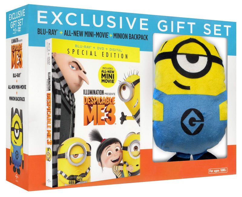 Despicable Me 3 (Blu-ray + DVD + Minion Backpack) (Exclusive Gift Set) (Blu-ray)