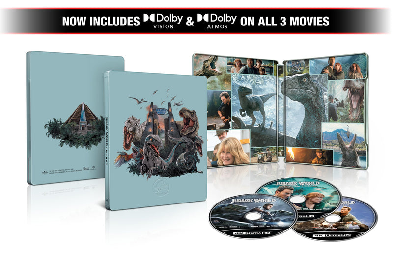 Jurassic World Trilogy: Limited Edition Steelbook - 4K/Blu-Ray