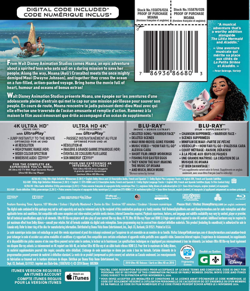 Moana - 4K/Blu-Ray