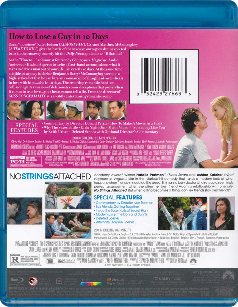 How To Lose A Guy in 10 Days / No Strings Attached (Double Feature)