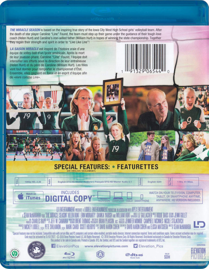 The Miracle Season [Blu-ray + Digital HD] (Bilingual)