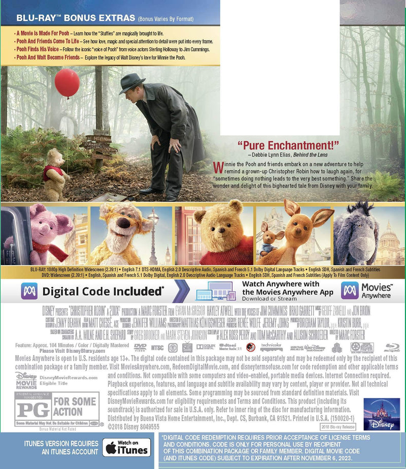 CHRISTOPHER ROBIN [Blu-ray] (Bilingual)