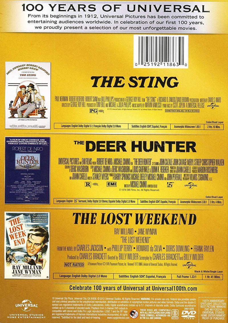 The Sting / The Deer Hunter / The Lost Weekend (Triple Feature)