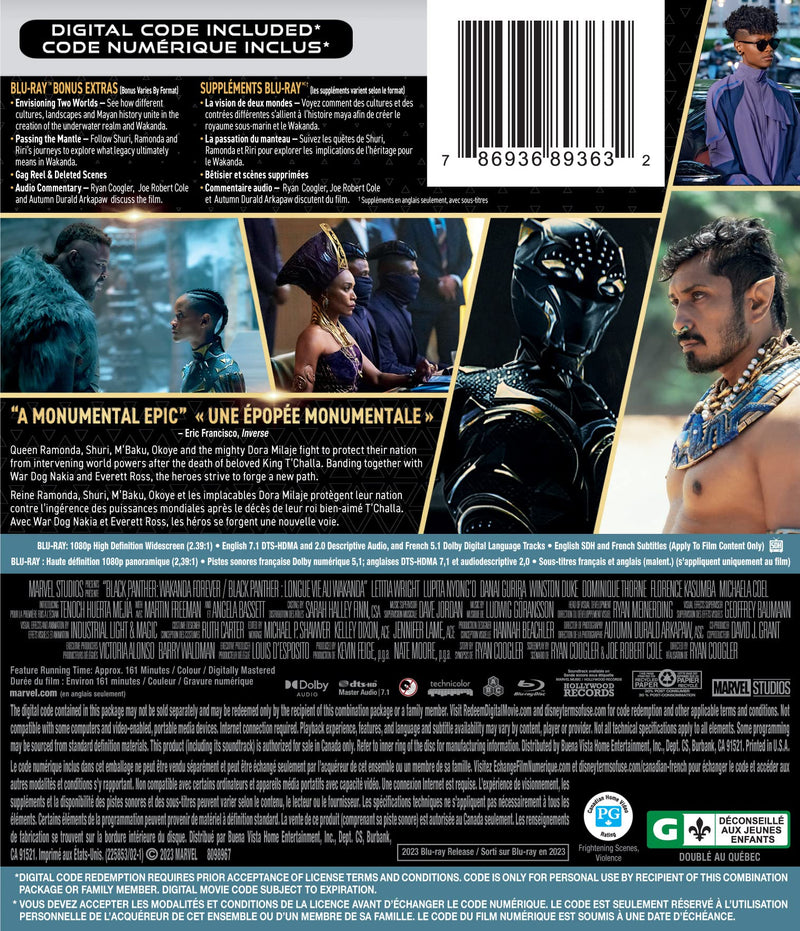 Black Panther: Wakanda Forever [Blu-ray] (Bilingual)