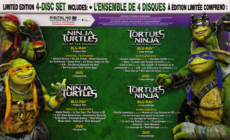 Teenage Mutant Ninja Turtles (2014)/Teenage Mutant Ninja Turtles: Out Of The Shadows [Blu-ray]