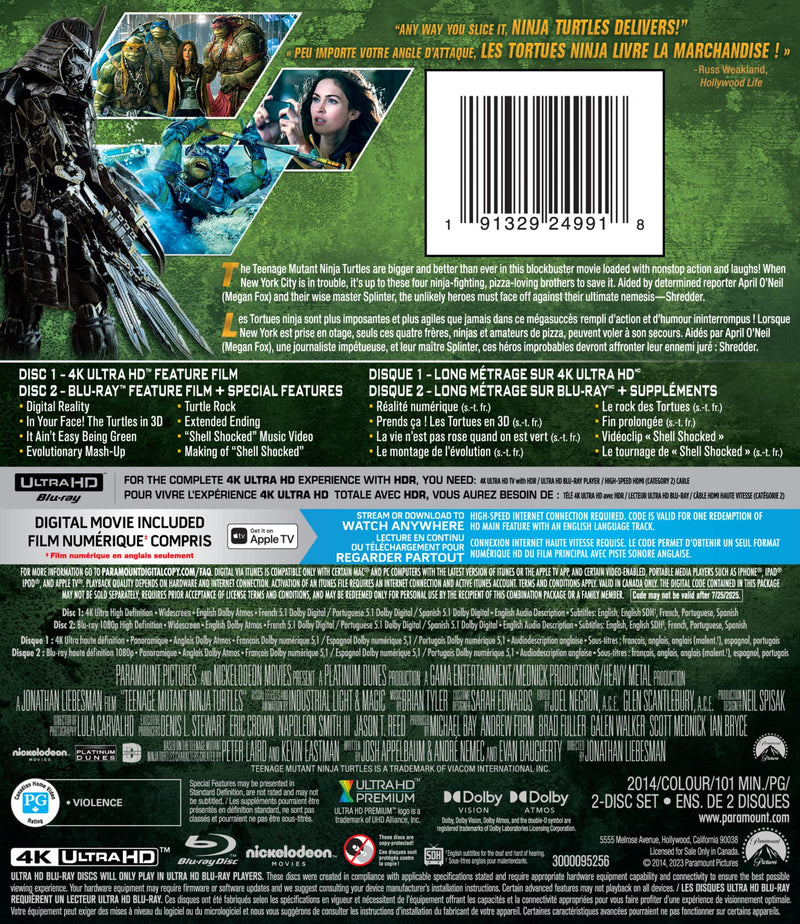 Teenage Mutant Ninja Turtles (2014) - 4K/Blu-Ray