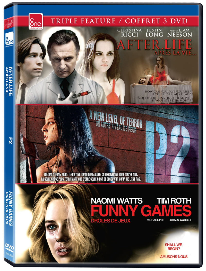 eOne Triple Feature Set 10 (After.Life, P2, Funny Games) / Coffret 3 DVD 10 (Après la vie, P2, Drôles De Jeux) (Bilingual)