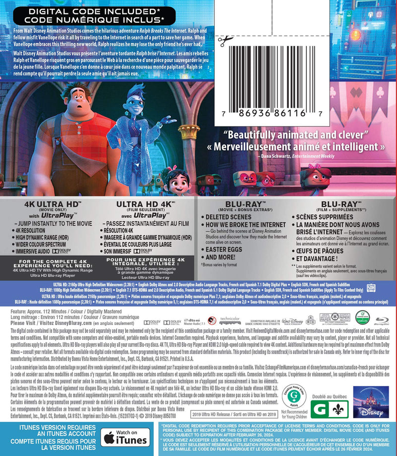 Ralph Breaks the Internet - 4K/Blu-Ray