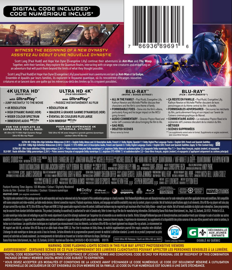 Ant-Man And The Wasp: Quantumania [Blu-ray] (Bilingual)