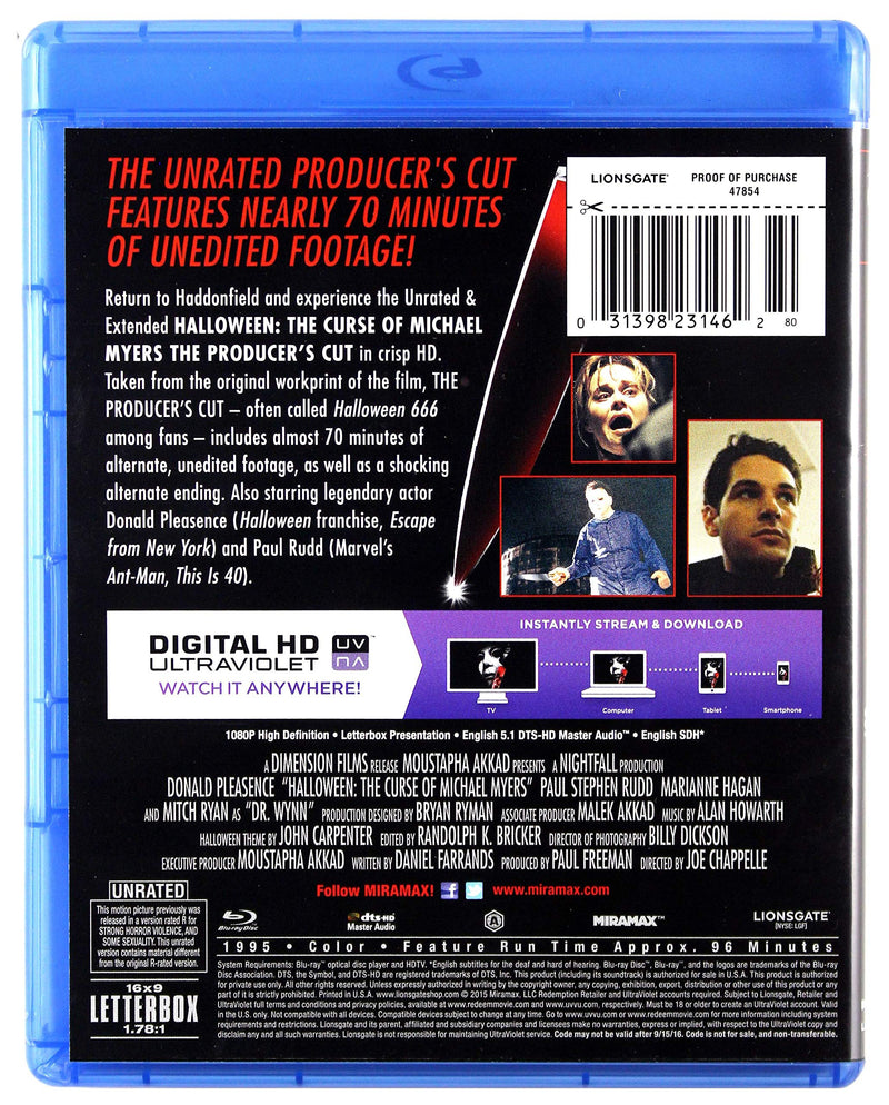 Halloween VI: The Curse of Michael Myers [Blu-ray]