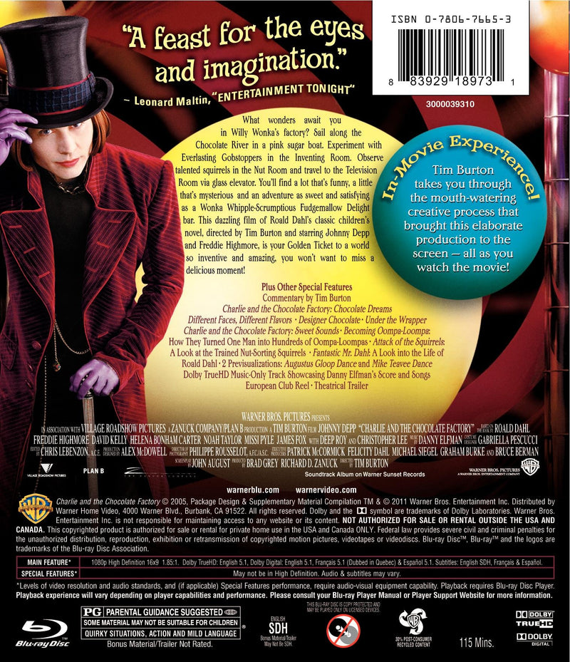 Charlie and the Chocolate Factory - Blu-Ray