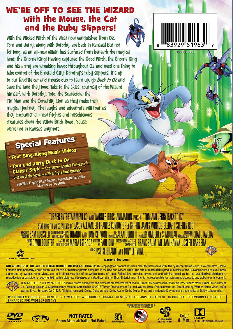 Tom and Jerry Back to Oz (DVD)