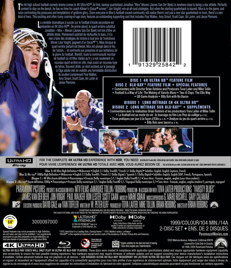 Varsity Blues - 4K/Blu-Ray