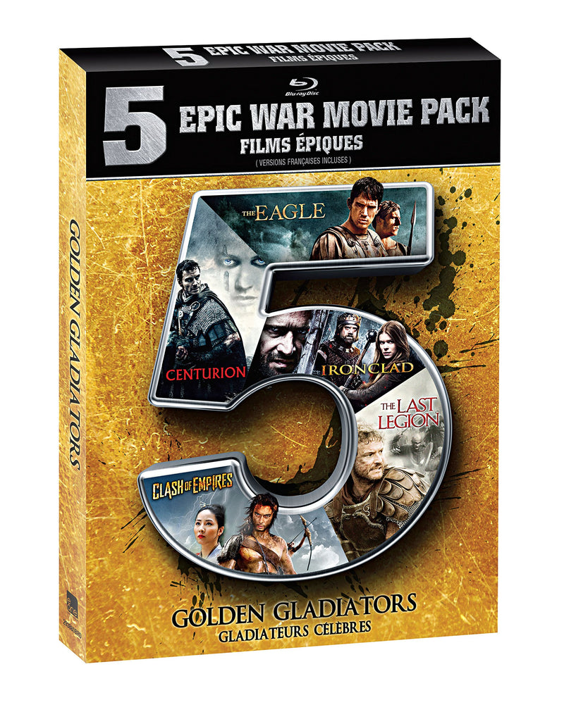 5 Epic War Movie Pack: Golden Gladiators (Centurion / Clash of Empires / The Eagle / Ironclad / The Last Legion) [Blu-ray]