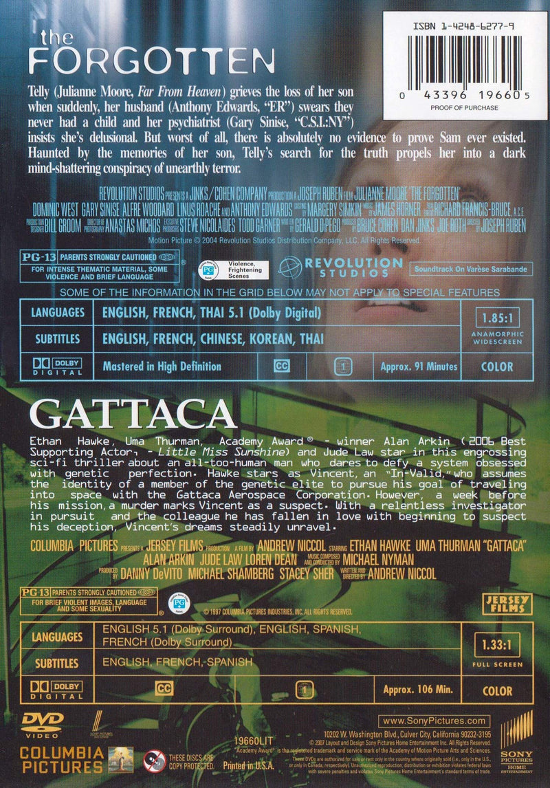 Forgotten/Gattaca (Sci-fi Double Feature)