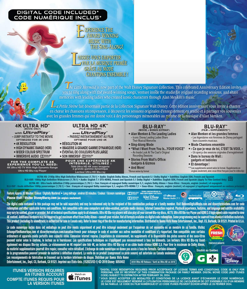 The Little Mermaid - 4K/Blu-Ray