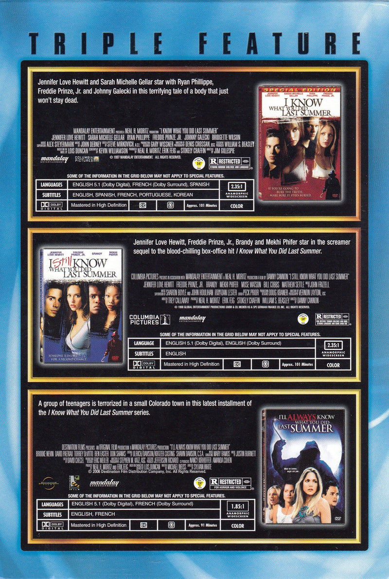 I Know What You Did Last Summer: Triple Feature - DVD (Used)