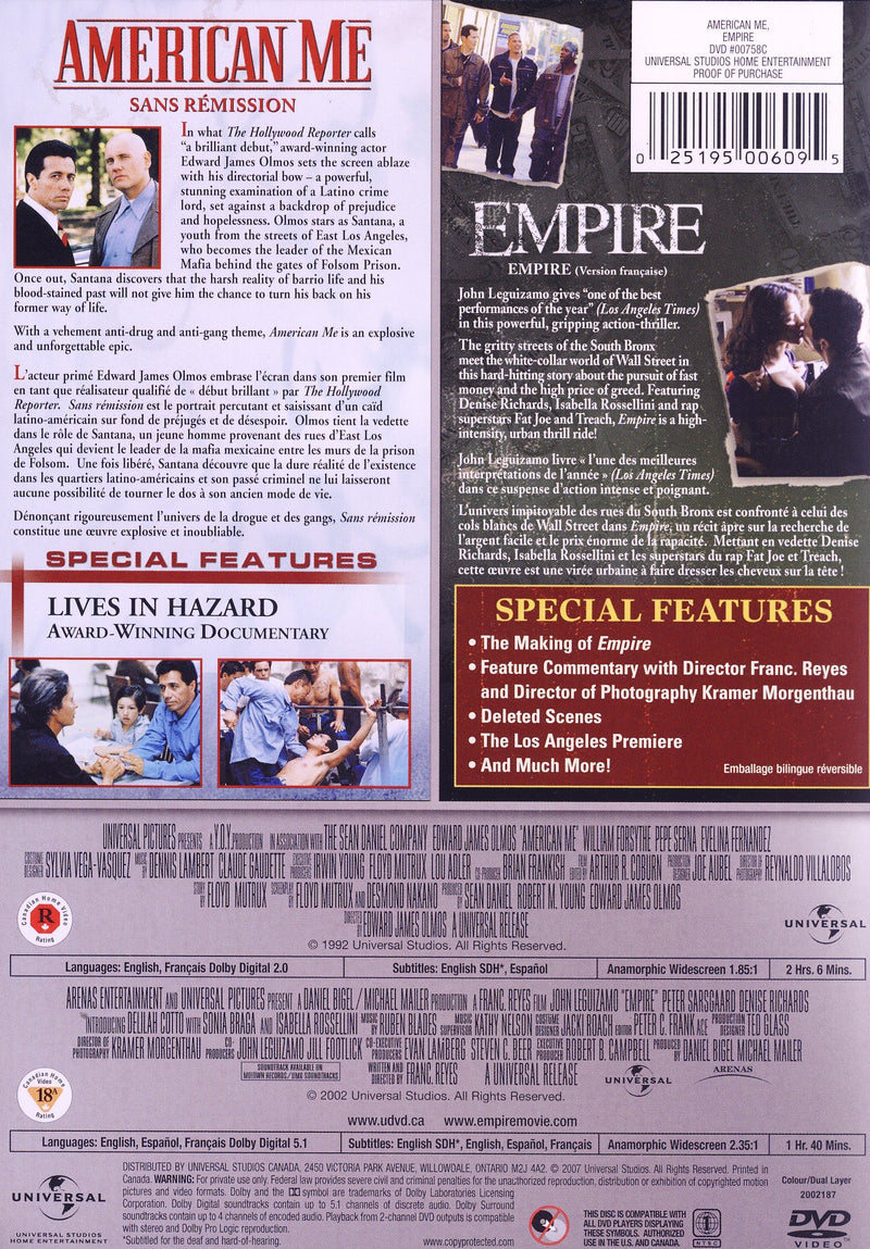 American Me & Empire - DVD (Used)