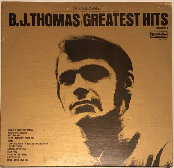 B.J. Thomas / Greatest Hits Volume 1 - LP USED