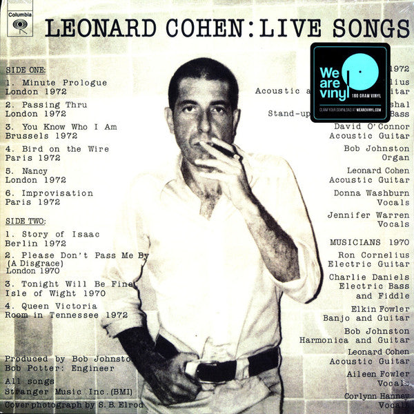 Leonard Cohen / Live Songs - LP