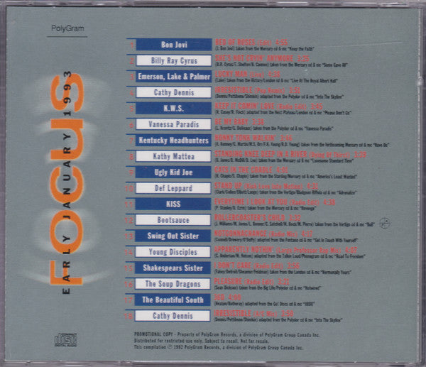 Various / Focus - Early January 1993 - CD Used (discogs)